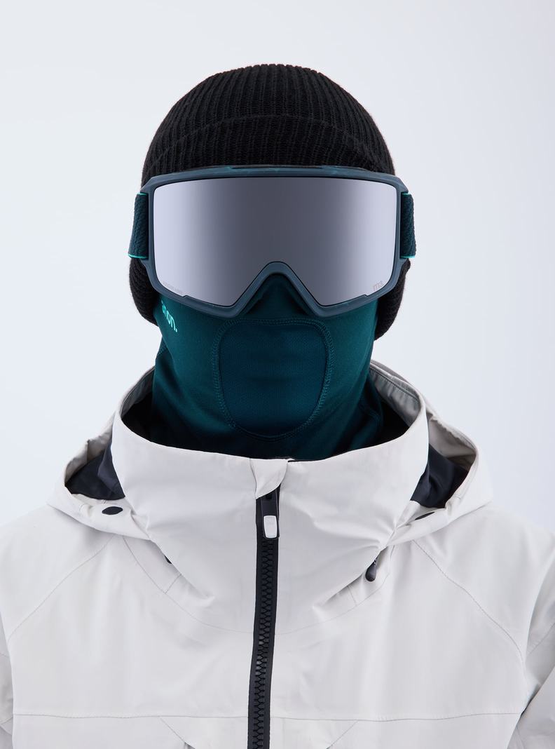 Burton Anon M3 Low Bridge Fit Goggles + Bonus Lens + MFI® Face Mask Skibrillen Herren Orange Schwarz Lila | 068-TUNYJC