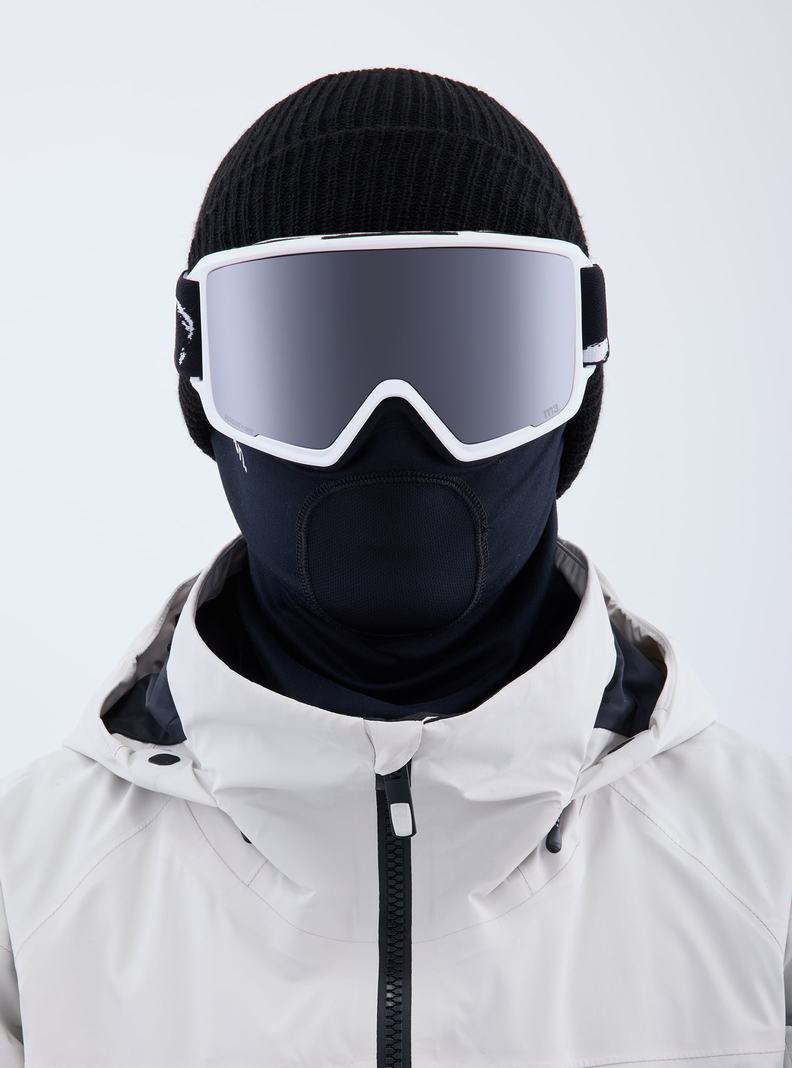 Burton Anon M3 Low Bridge Fit Goggles + Bonus Lens + MFI® Face Mask Skibrillen Herren Orange Schwarz Lila | 731-ZKISRY