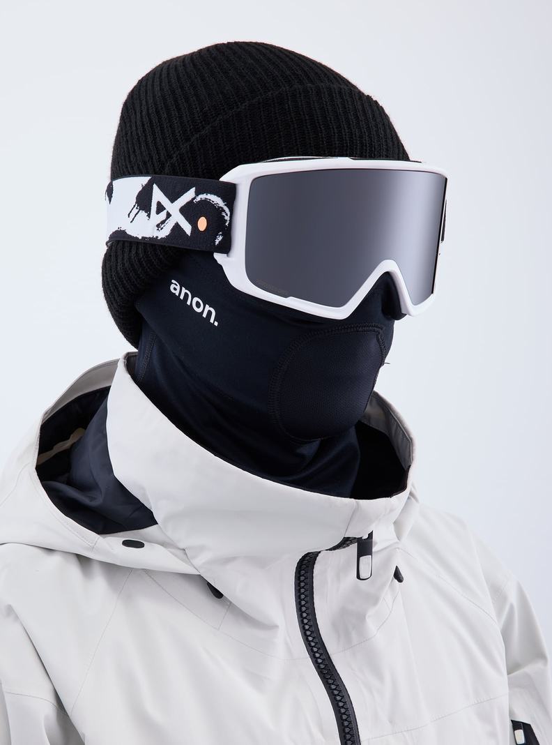 Burton Anon M3 Low Bridge Fit Goggles + Bonus Lens + MFI® Face Mask Skibrillen Herren Orange Schwarz Lila | 731-ZKISRY