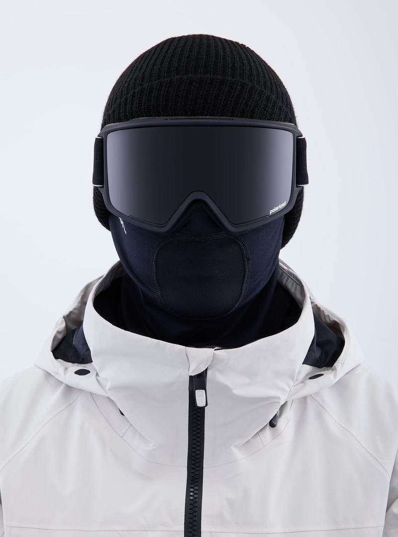 Burton Anon M3 Low Bridge Fit Goggles (Polarized) + Bonus Lens Skibrillen Herren Schwarz Lila | 862-WLCNQA