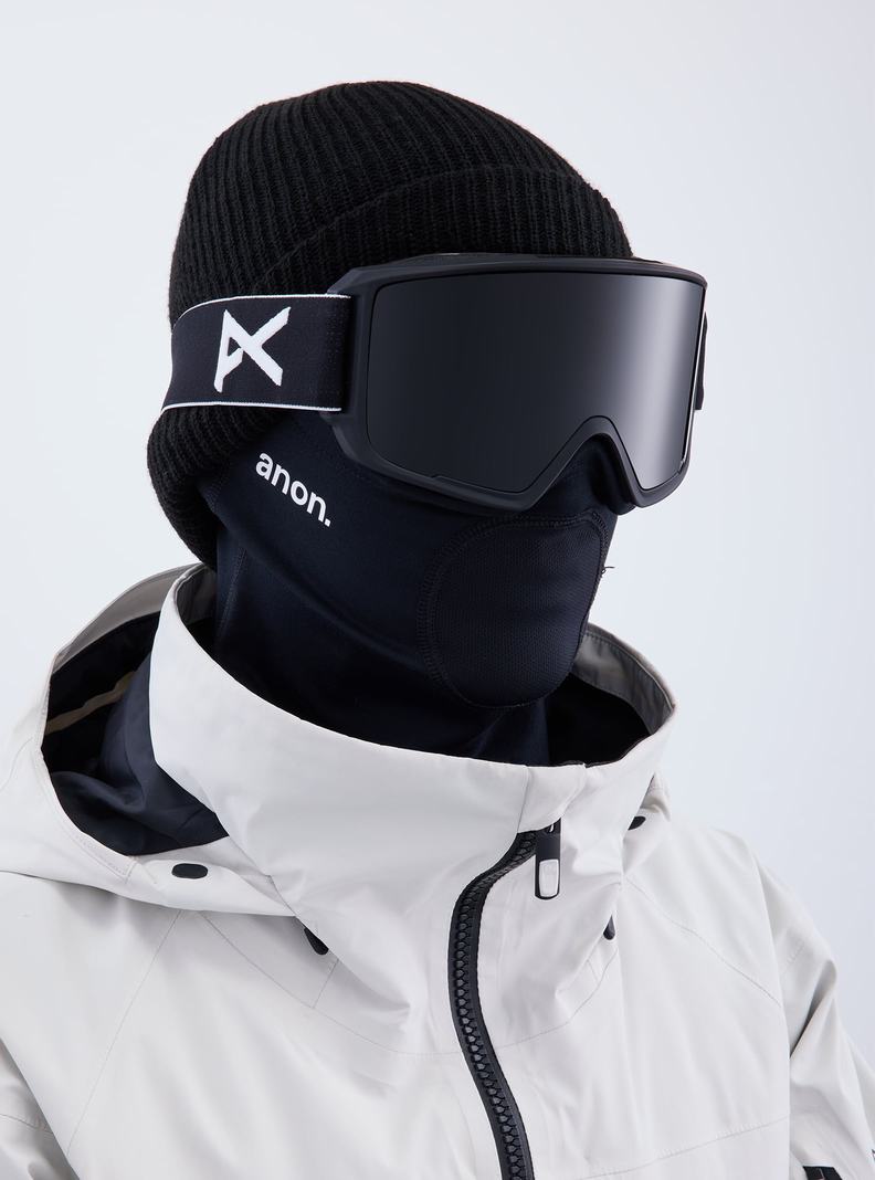 Burton Anon M3 Low Bridge Fit Goggles (Polarized) + Bonus Lens Skibrillen Herren Schwarz Lila | 862-WLCNQA