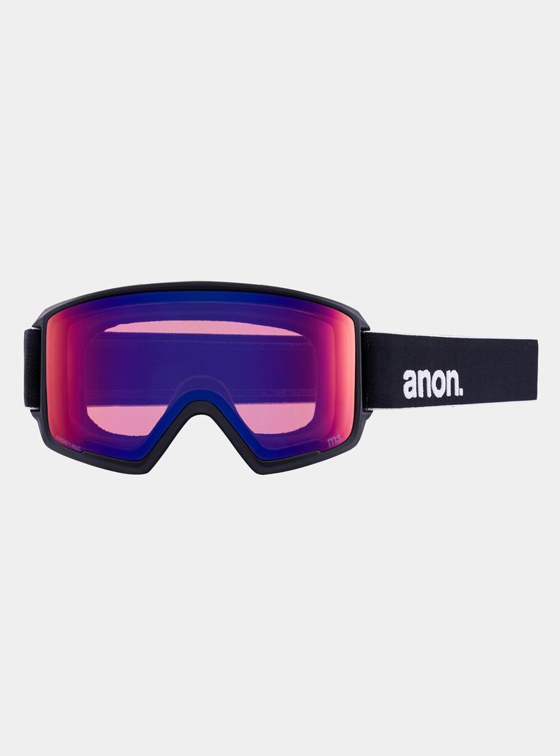 Burton Anon M3 Low Bridge Fit Goggles (Polarized) + Bonus Lens Skibrillen Herren Schwarz Lila | 862-WLCNQA