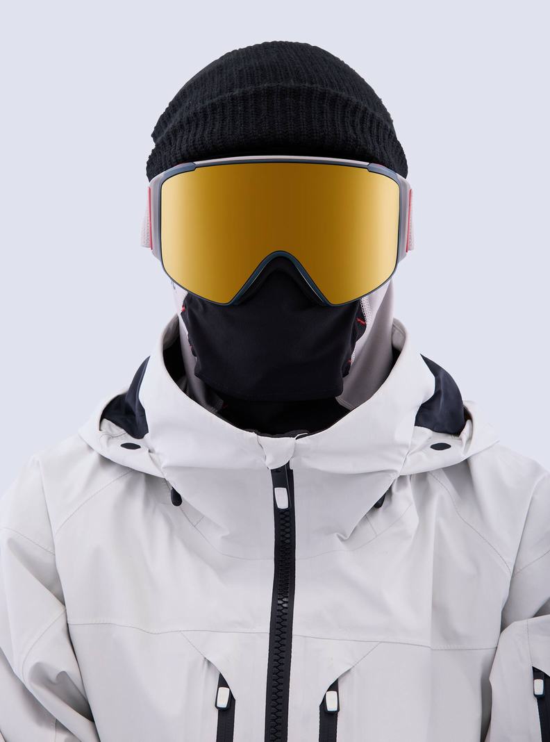 Burton Anon M4S Goggles (Cylindrical) + Bonus Lens + MFI® Face Mask Skibrillen Herren Grau Orange | 083-GFQXZH