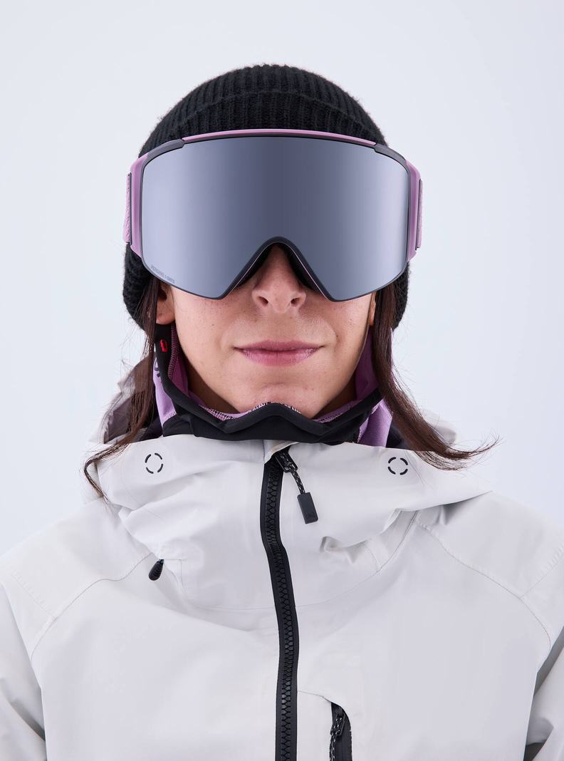Burton Anon M4S Goggles (Cylindrical) + Bonus Lens + MFI® Face Mask Skibrillen Damen Lila Orange Schwarz | 129-VANMHC