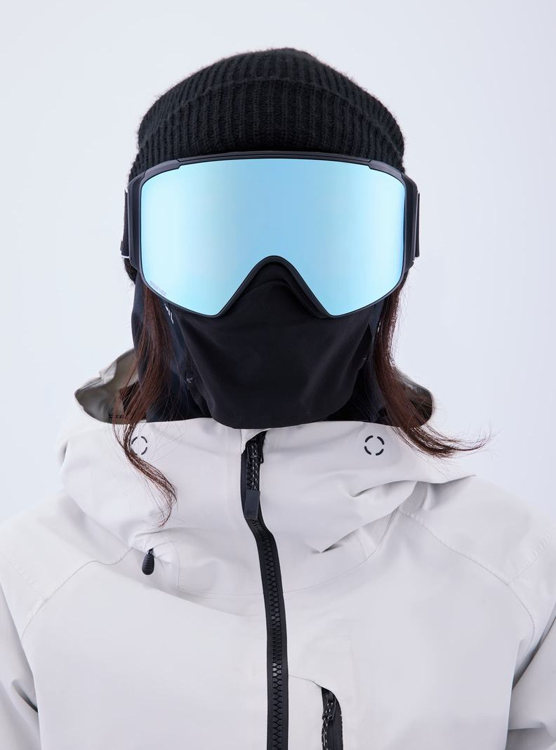Burton Anon M4S Goggles (Cylindrical) + Bonus Lens + MFI® Face Mask Skibrillen Damen Schwarz Blau Rosa | 325-HJUBOQ