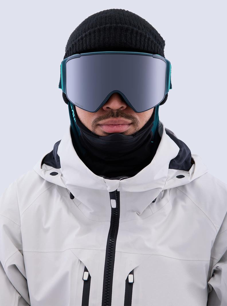 Burton Anon M4S Goggles (Cylindrical) + Bonus Lens + MFI® Face Mask Skibrillen Damen Schwarz Orange Rot | 584-JPBMAY