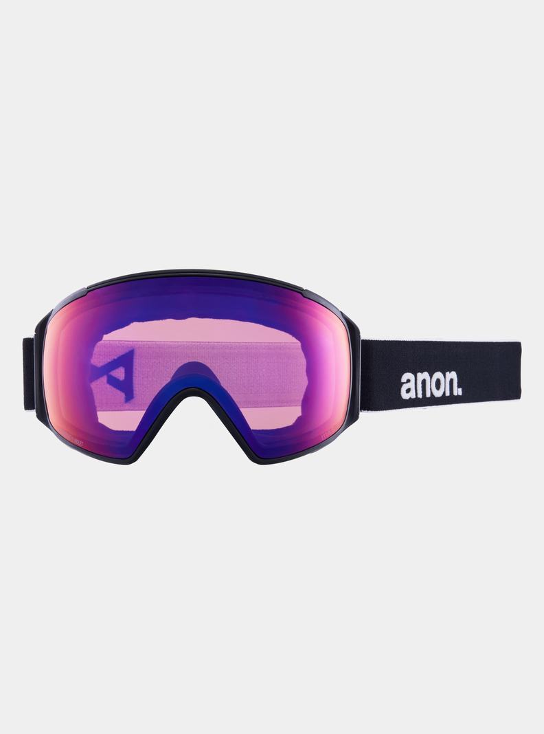 Burton Anon M4S Goggles (Polarized Toric) + Bonus Lens + MFI® Face Mask Skibrillen Herren Schwarz Lila | 528-RMOTVB
