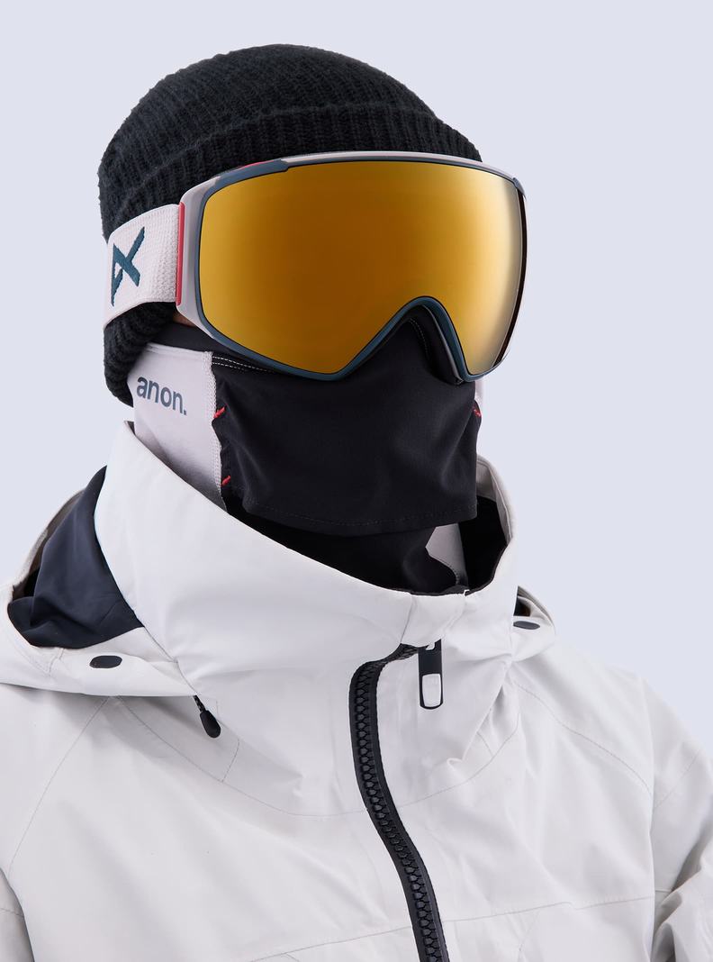 Burton Anon M4S Goggles (Toric) + Bonus Lens + MFI® Face Mask Skibrillen Herren Grau Orange | 081-SOGURI