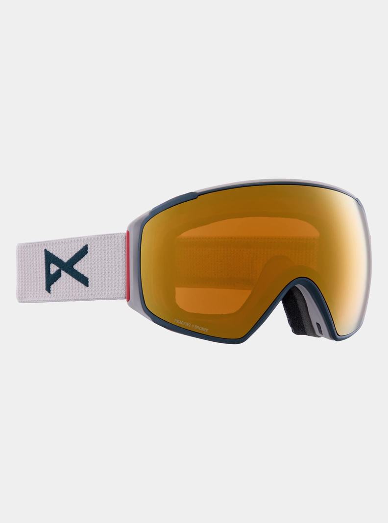 Burton Anon M4S Goggles (Toric) + Bonus Lens + MFI® Face Mask Skibrillen Herren Grau Orange | 081-SOGURI
