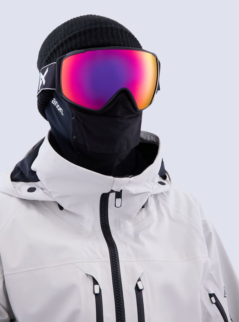 Burton Anon M4S Goggles (Toric) + Bonus Lens + MFI® Face Mask Skibrillen Herren Schwarz Orange Rot | 354-RGWCJM