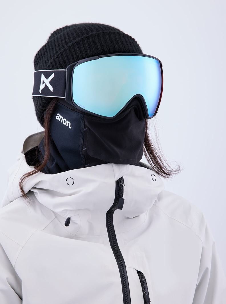 Burton Anon M4S Goggles (Toric) + Bonus Lens + MFI® Face Mask Skibrillen Damen Schwarz Blau Rosa | 534-MEHVKS
