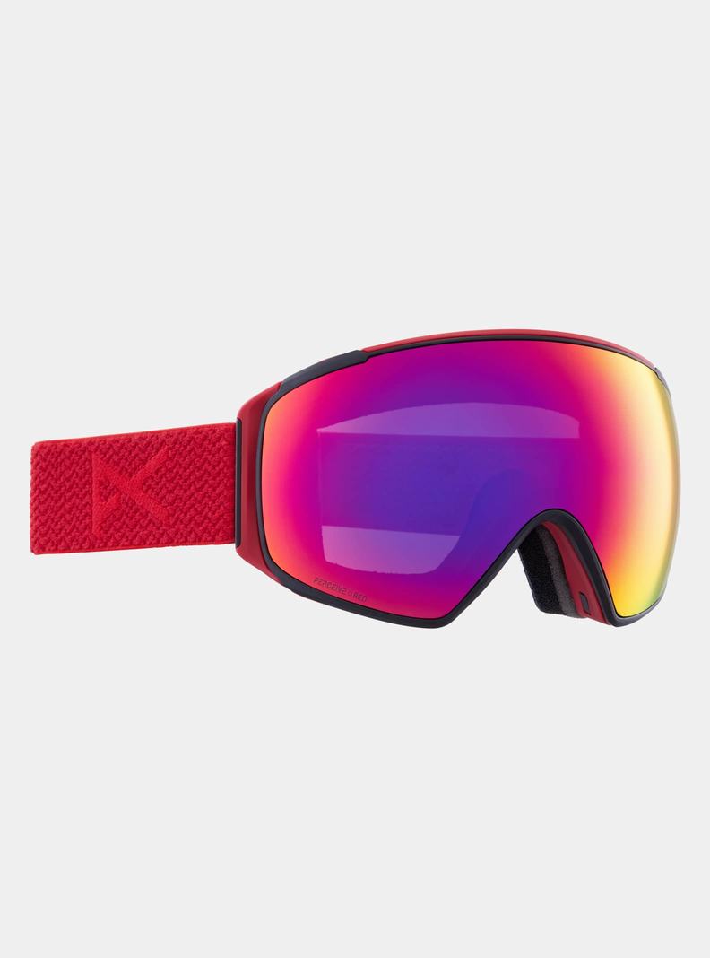 Burton Anon M4S Goggles (Toric) + Bonus Lens + MFI® Face Mask Skibrillen Herren Rot Orange Rot | 785-MWIHJT