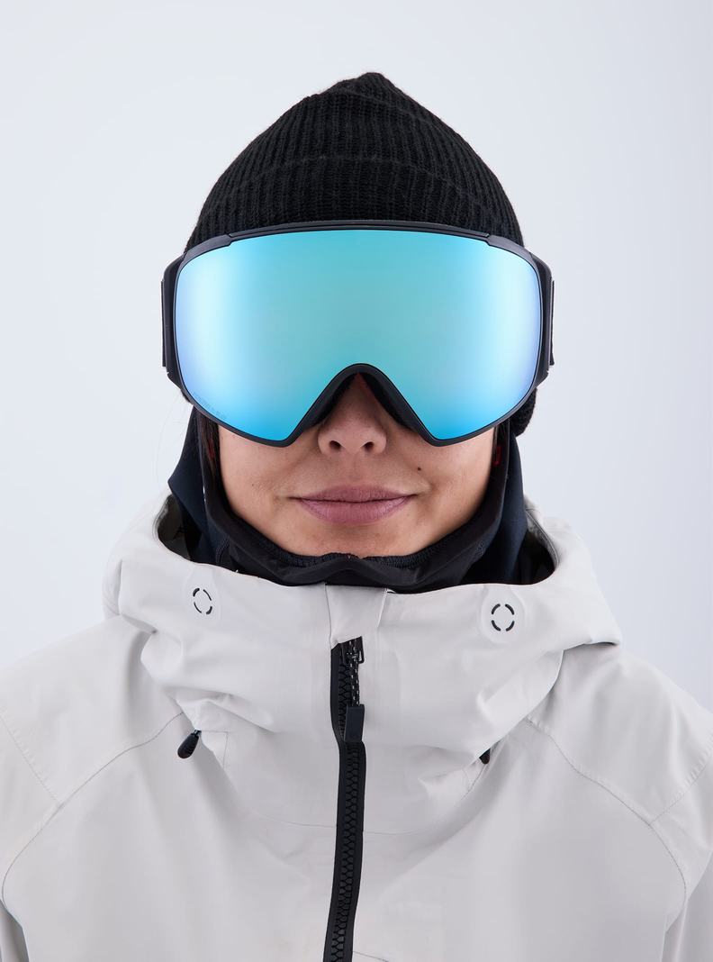 Burton Anon M4S Low Bridge Fit Goggles (Toric) + Bonus Lens + MFI® FACE MASK Skibrillen Damen Schwarz Blau Rosa | 042-AVNLMQ