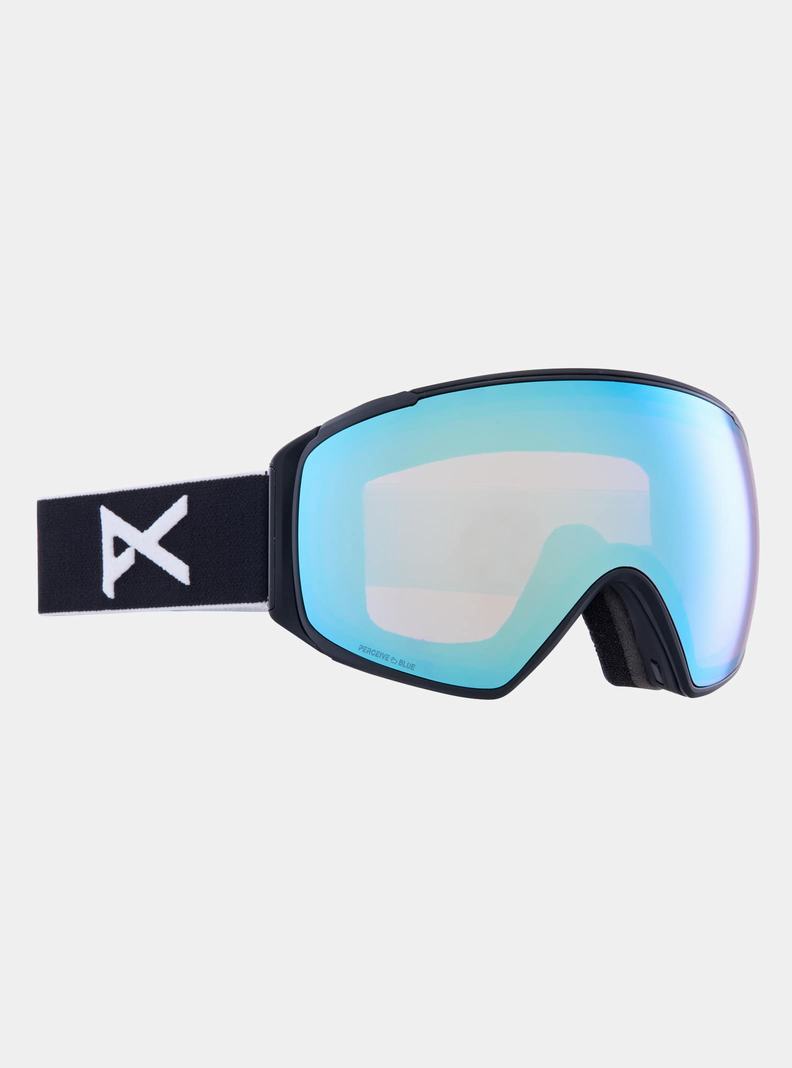 Burton Anon M4S Low Bridge Fit Goggles (Toric) + Bonus Lens + MFI® FACE MASK Skibrillen Damen Schwarz Blau Rosa | 042-AVNLMQ
