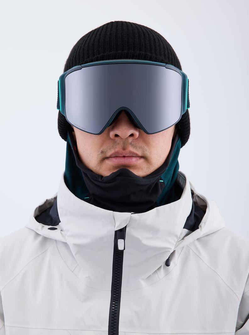 Burton Anon M4S Low Bridge Fit Goggles (Cylindrical) + Bonus Lens + MFI® FACE MASK Skibrillen Herren Orange Schwarz Lila | 059-QLMUPJ