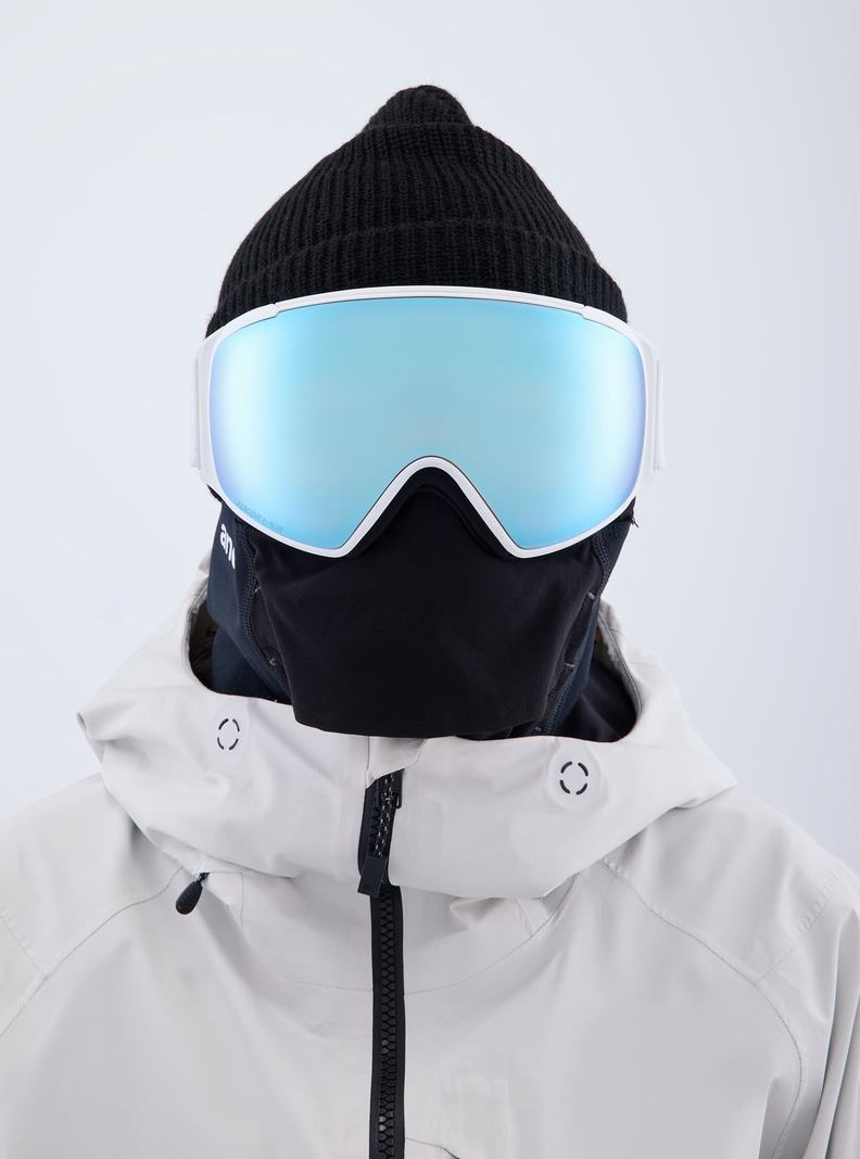 Burton Anon M4S Low Bridge Fit Goggles (Toric) + Bonus Lens + MFI® FACE MASK Skibrillen Damen Blau Rosa | 120-RIHEUT