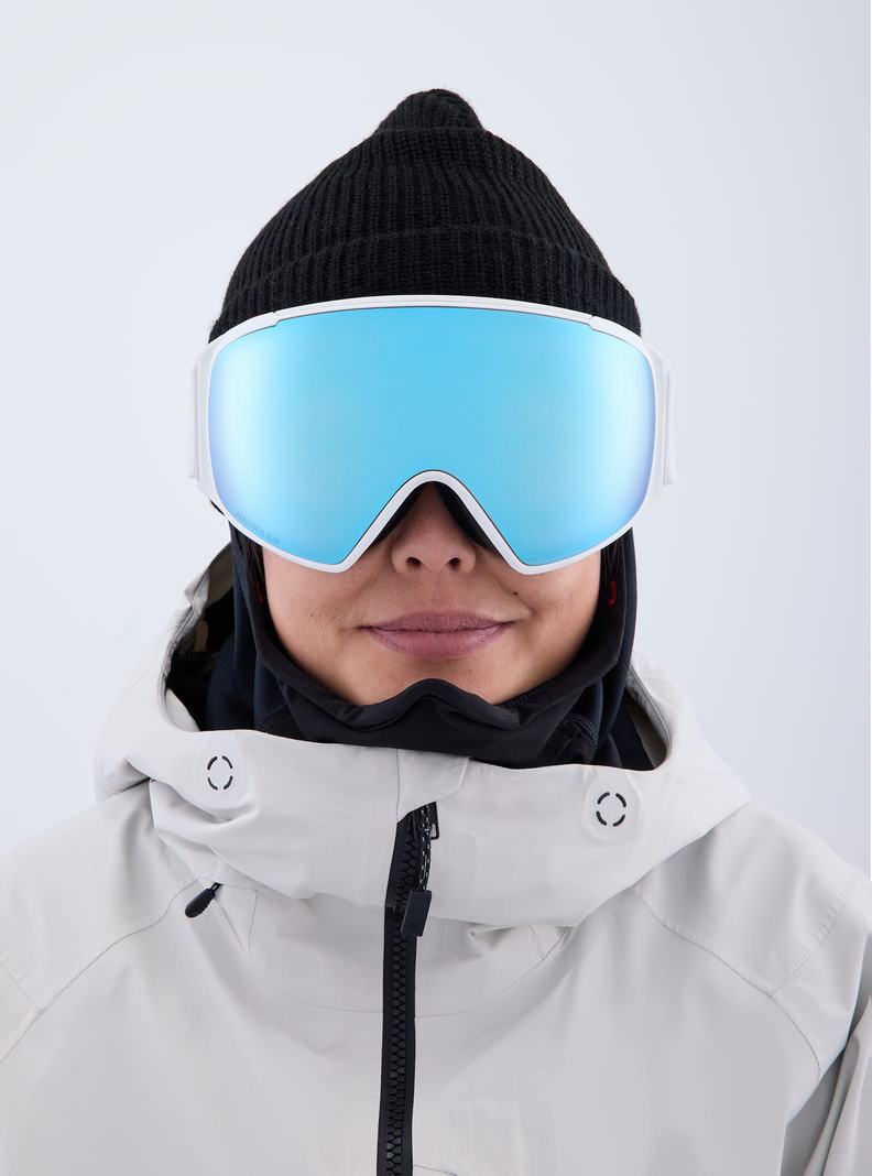 Burton Anon M4S Low Bridge Fit Goggles (Toric) + Bonus Lens + MFI® FACE MASK Skibrillen Damen Blau Rosa | 120-RIHEUT