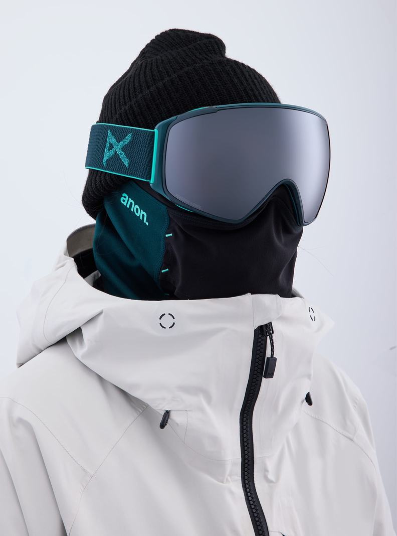 Burton Anon M4S Low Bridge Fit Goggles (Toric) + Bonus Lens + MFI® FACE MASK Skibrillen Damen Orange Schwarz Lila | 263-WIOFKY