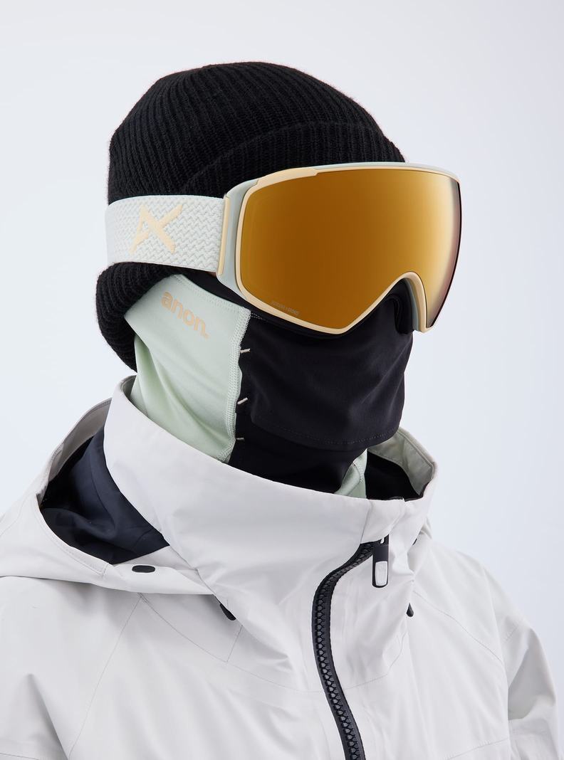 Burton Anon M4S Low Bridge Fit Goggles (Toric) + Bonus Lens + MFI® FACE MASK Skibrillen Damen Orange | 569-CIJUPW
