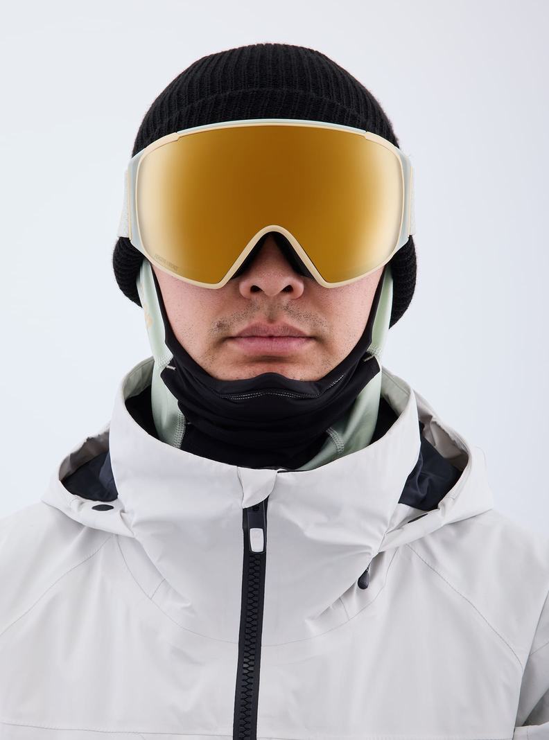 Burton Anon M4S Low Bridge Fit Goggles (Toric) + Bonus Lens + MFI® FACE MASK Skibrillen Damen Orange | 569-CIJUPW
