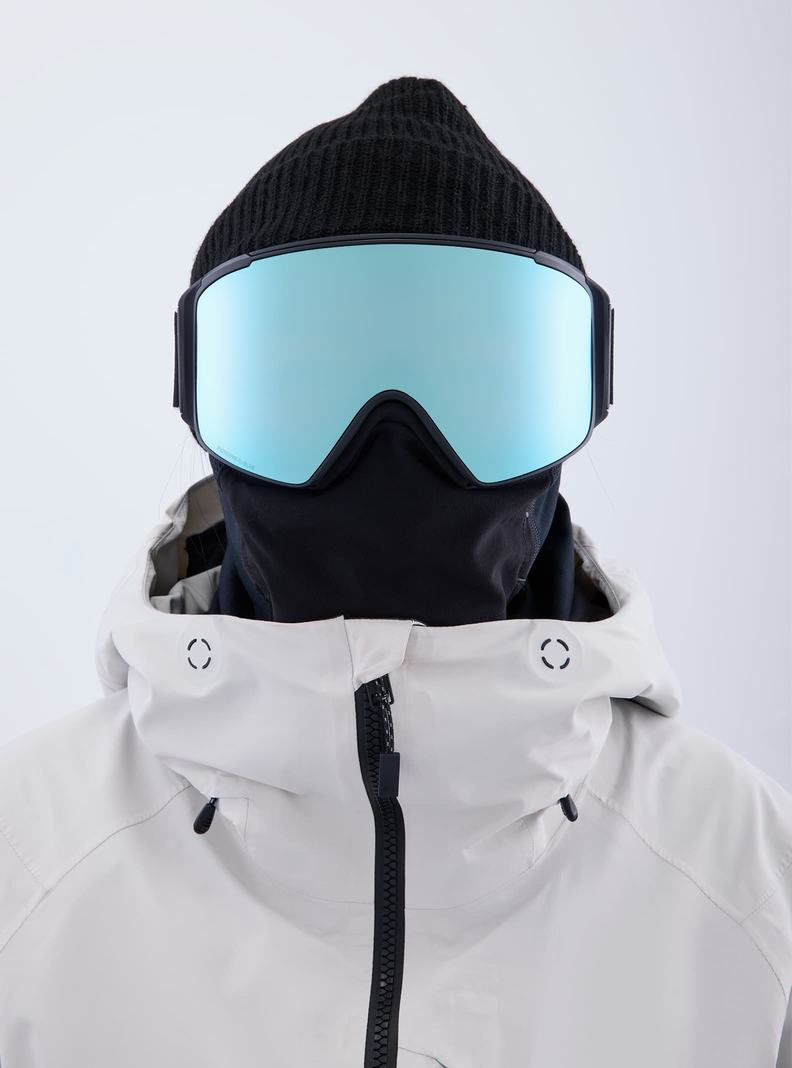 Burton Anon M4S Low Bridge Fit Goggles (Cylindrical) + Bonus Lens + MFI® FACE MASK Skibrillen Herren Schwarz Blau Rosa | 641-DMYUVN