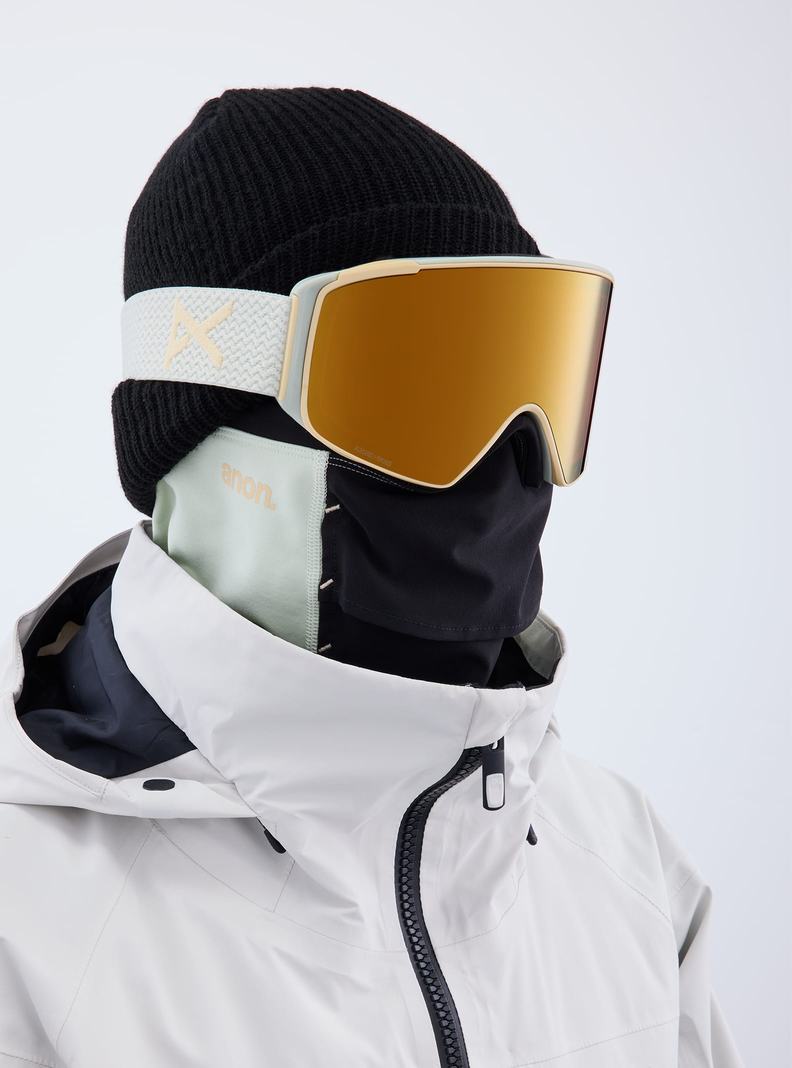 Burton Anon M4S Low Bridge Fit Goggles (Cylindrical) + Bonus Lens + MFI® FACE MASK Skibrillen Herren Orange | 842-BHUOIX