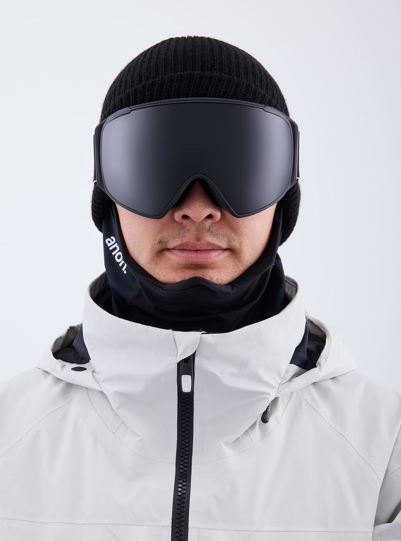Burton Anon M4S Low Bridge Fit Goggles (Polarized Toric) + Bonus Lens Skibrillen Herren Schwarz Lila | 931-ZCQMHY