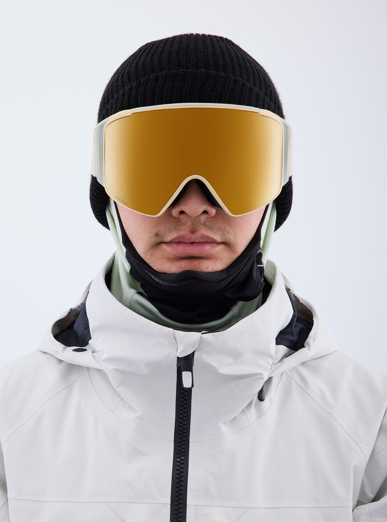 Burton Anon M4S Low Bridge Fit Goggles (Cylindrical) + Bonus Lens + MFI® FACE MASK Skibrillen Damen Orange | 936-ZTVERN