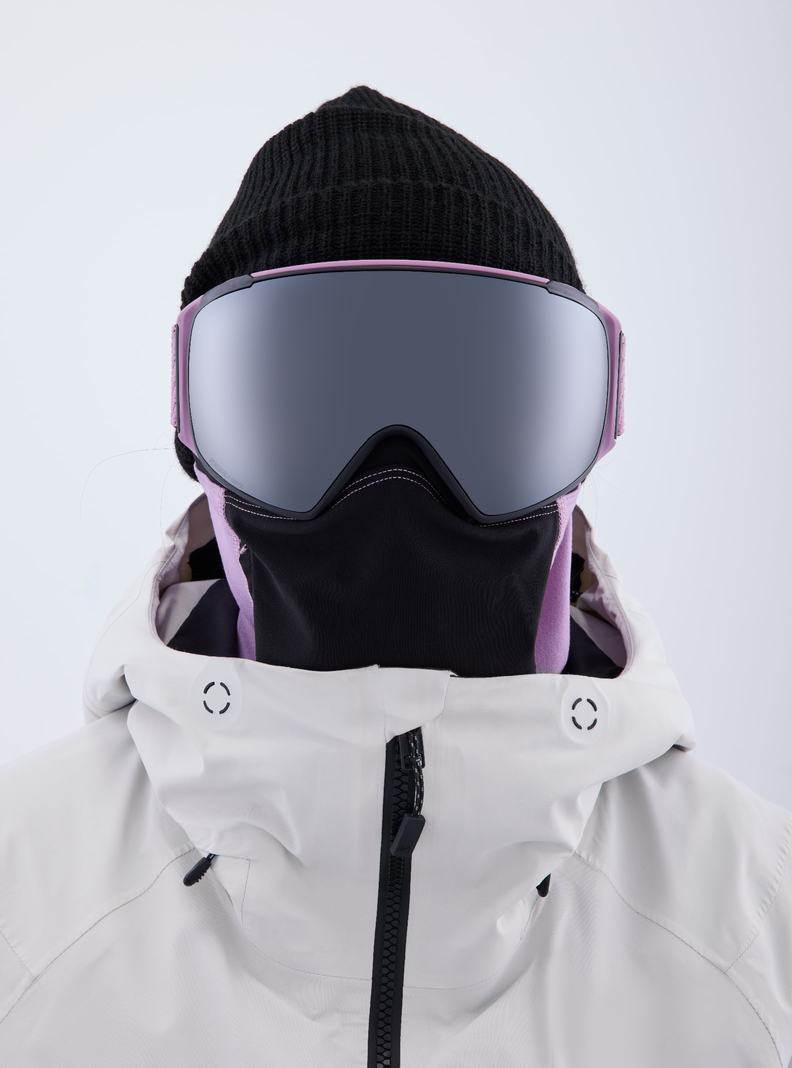 Burton Anon M4S Low Bridge Fit Goggles (Toric) + Bonus Lens + MFI® FACE MASK Skibrillen Damen Lila Orange Schwarz | 940-DSAZJL