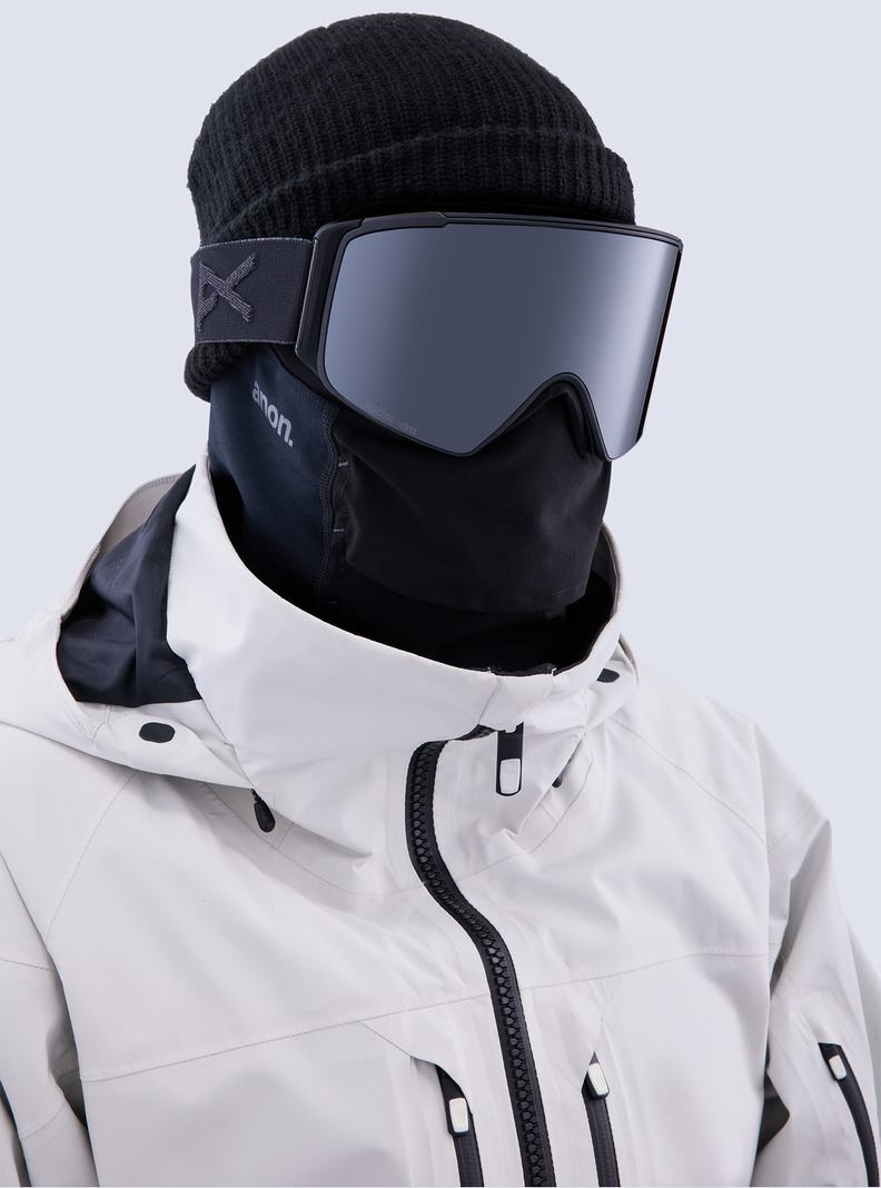 Burton Anon M4S Snapback Goggles (Cylindrical) + Bonus Lens + MFI® Face Mask Skibrillen Herren Orange Schwarz Lila | 519-UZFRID