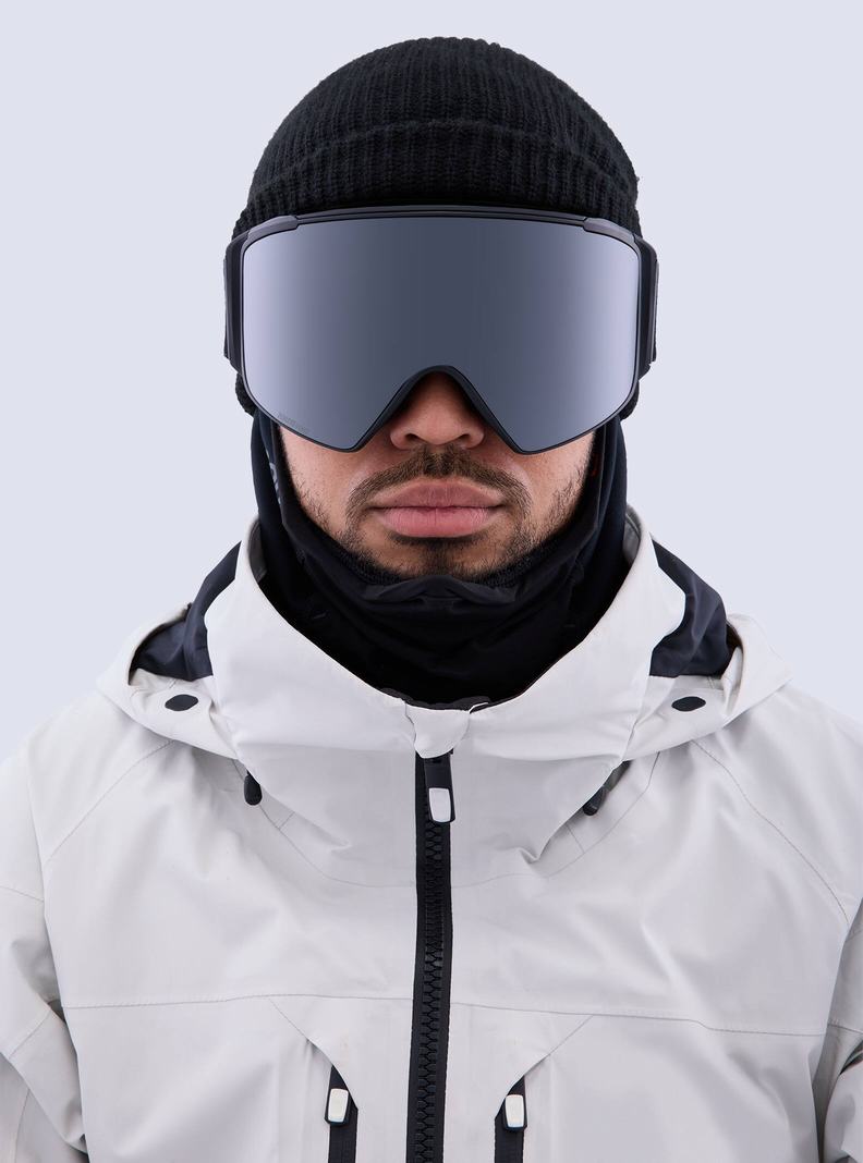 Burton Anon M4S Snapback Goggles (Cylindrical) + Bonus Lens + MFI® Face Mask Skibrillen Herren Orange Schwarz Lila | 519-UZFRID