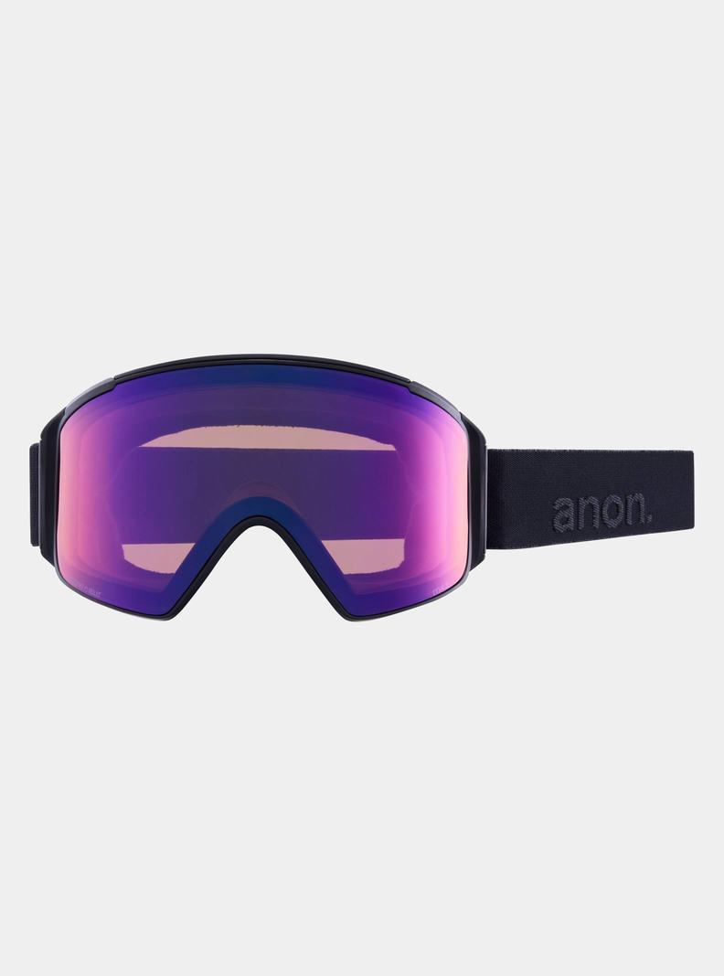 Burton Anon M4S Snapback Goggles (Cylindrical) + Bonus Lens + MFI® Face Mask Skibrillen Herren Orange Schwarz Lila | 519-UZFRID