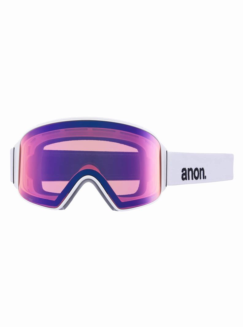 Burton Anon M4 Goggles (Cylindrical) + Bonus Lens + MFI® Face Mask Skibrillen Herren Orange Schwarz Lila | 285-HYWRGD