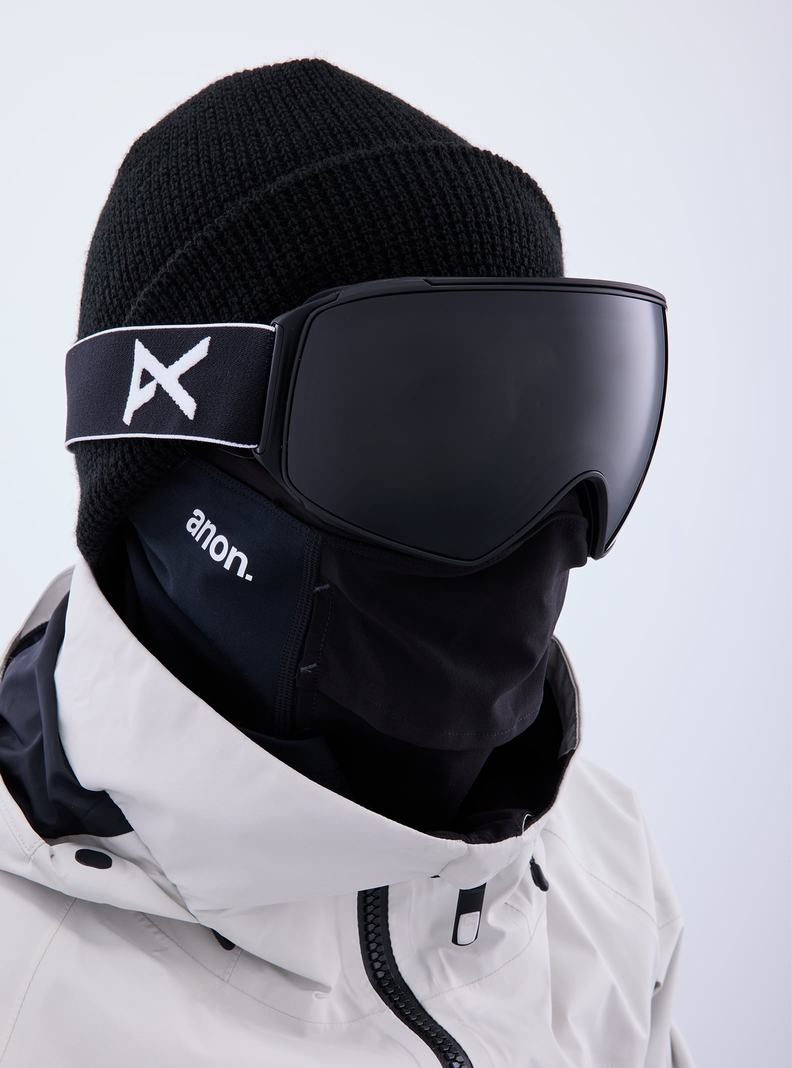 Burton Anon M4 Goggles (Polarized Toric) + Bonus PERCEIVE Lens + MFI® Face Mask Skibrillen Herren Schwarz Lila | 345-KVRJTZ