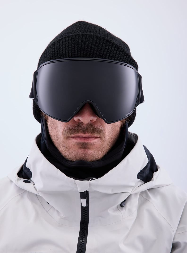Burton Anon M4 Goggles (Polarized Toric) + Bonus PERCEIVE Lens + MFI® Face Mask Skibrillen Herren Schwarz Lila | 345-KVRJTZ