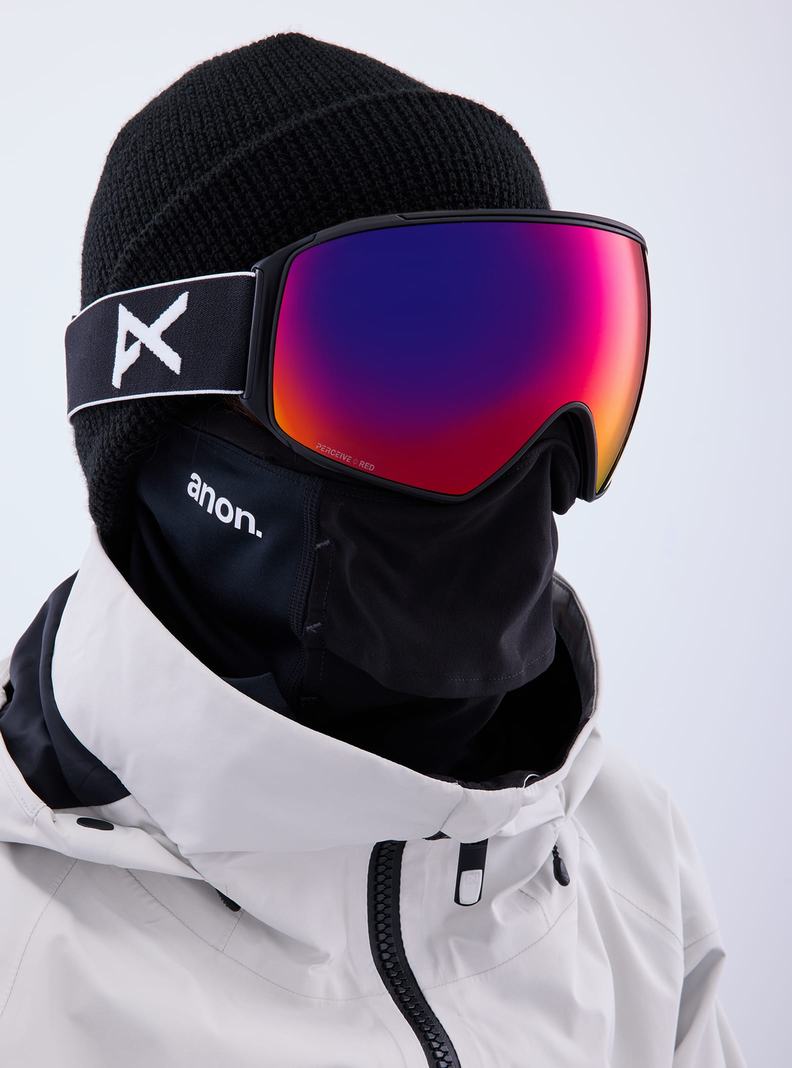 Burton Anon M4 Goggles (Toric) + Bonus Lens + MFI® Face Mask Skibrillen Herren Schwarz Orange Rot | 013-XSHCDZ