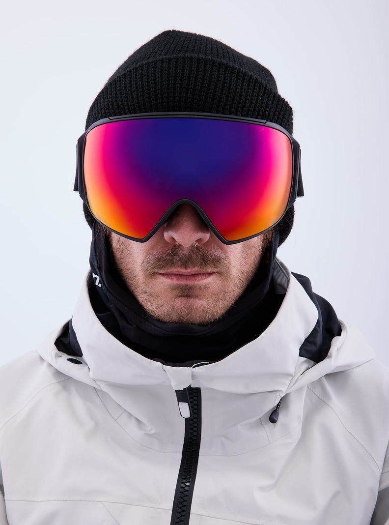 Burton Anon M4 Goggles (Toric) + Bonus Lens + MFI® Face Mask Skibrillen Herren Schwarz Orange Rot | 013-XSHCDZ