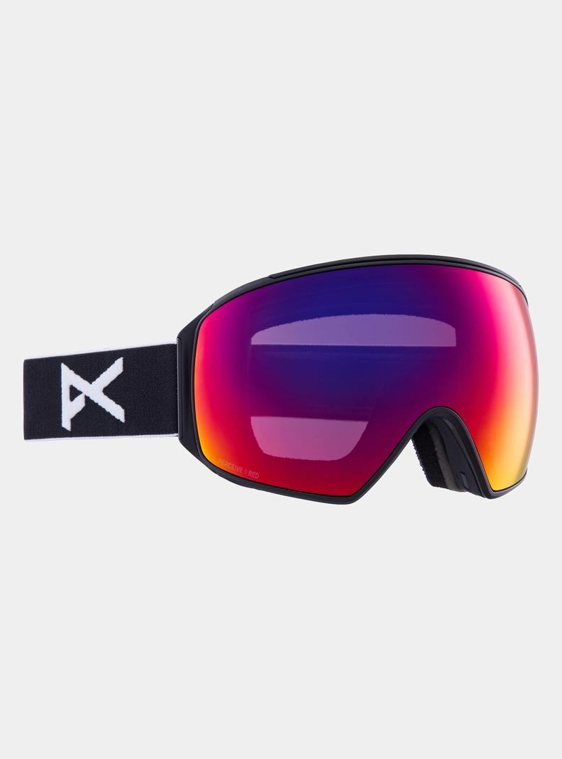 Burton Anon M4 Goggles (Toric) + Bonus Lens + MFI® Face Mask Skibrillen Herren Schwarz Orange Rot | 013-XSHCDZ