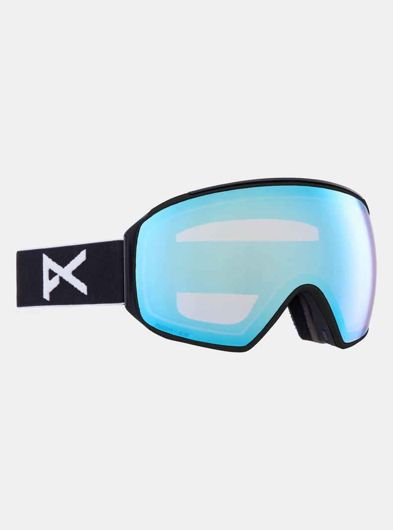 Burton Anon M4 Goggles (Toric) + Bonus Lens + MFI® Face Mask Skibrillen Damen Schwarz Blau Rosa | 034-RLHYSB