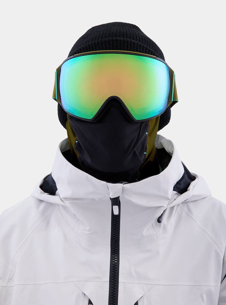 Burton Anon M4 Goggles (Toric) + Bonus Lens + MFI® Face Mask Skibrillen Herren Grün Rosa | 426-OXKBEJ