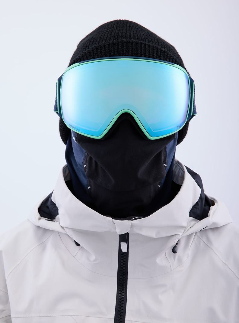 Burton Anon M4 Goggles (Toric) + Bonus Lens + MFI® Face Mask Skibrillen Herren Navy Blau Rosa | 587-SORACQ