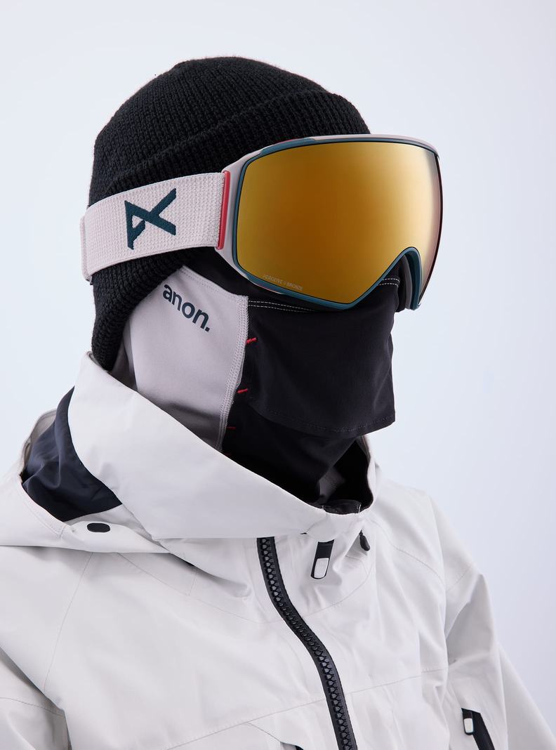Burton Anon M4 Goggles (Toric) + Bonus Lens + MFI® Face Mask Skibrillen Herren Grau Orange | 927-CTGRZB