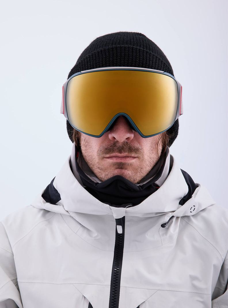 Burton Anon M4 Goggles (Toric) + Bonus Lens + MFI® Face Mask Skibrillen Herren Grau Orange | 927-CTGRZB