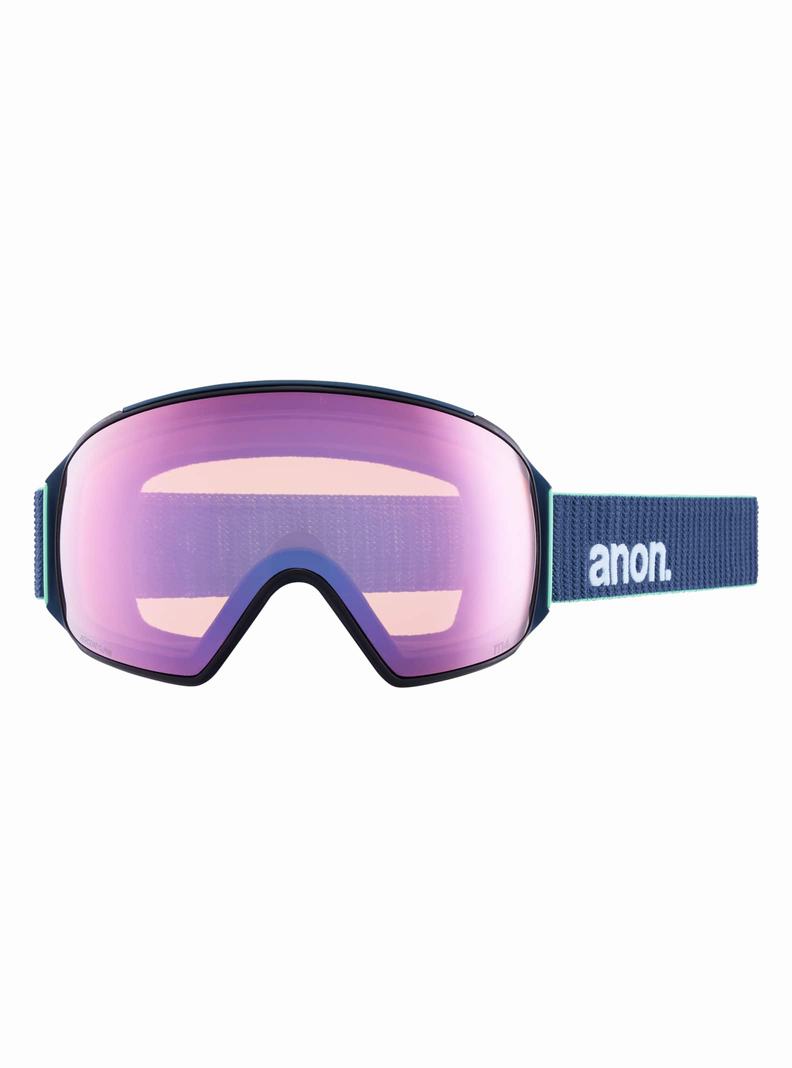 Burton Anon M4 Low Bridge Fit Goggles (Toric) + Bonus Lens + MFI® Face Mask Skibrillen Damen Orange Rot | 013-LIEJGF
