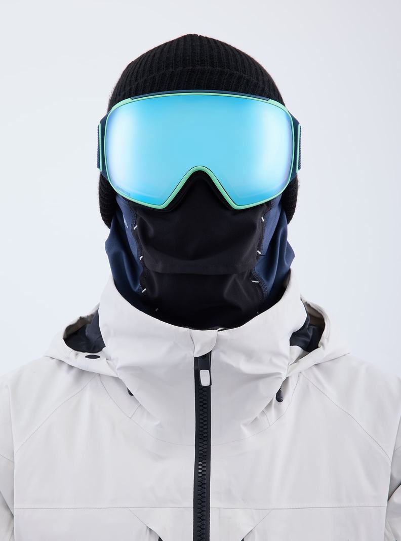 Burton Anon M4 Low Bridge Fit Goggles (Toric) + Bonus Lens + MFI® Face Mask Skibrillen Damen Navy Blau Rosa | 341-LHECGX