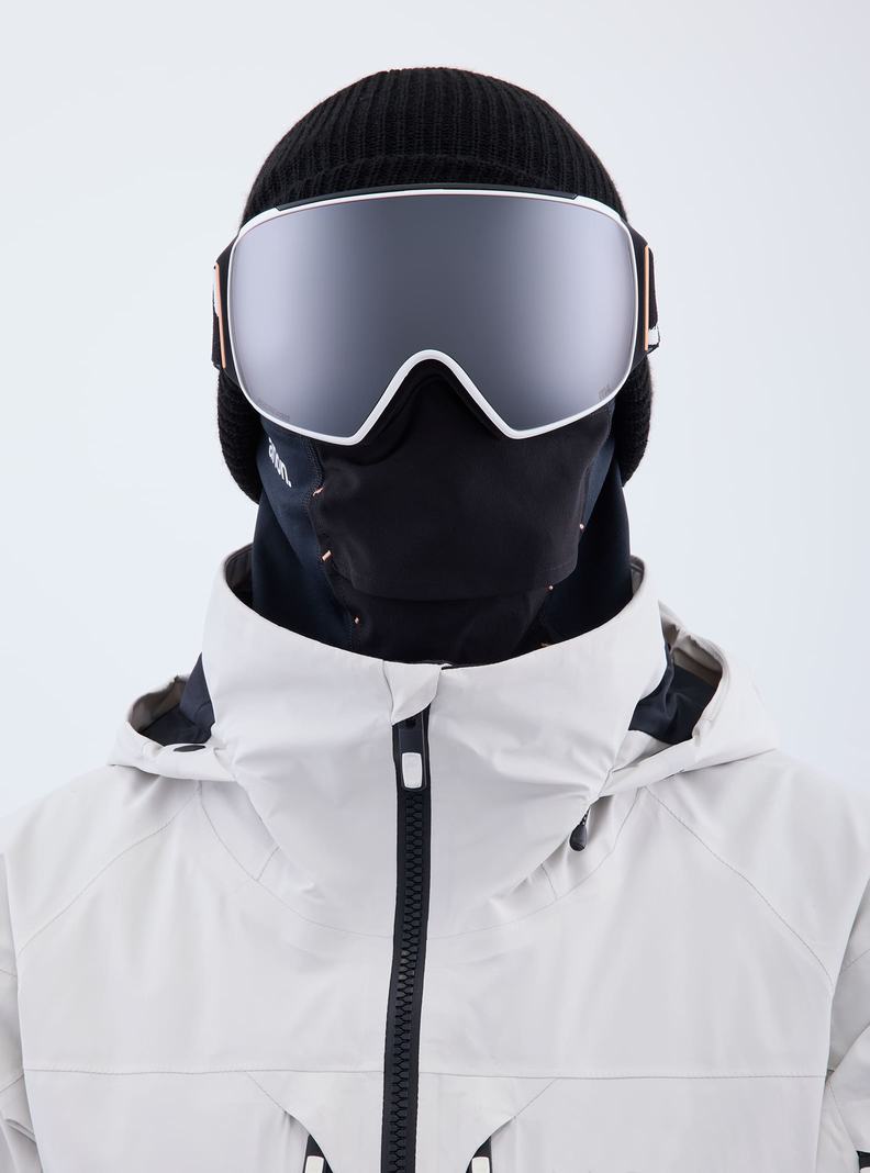 Burton Anon M4 Low Bridge Fit Goggles (Toric) + Bonus Lens + MFI® Face Mask Skibrillen Damen Orange Schwarz Lila | 731-LVICKO