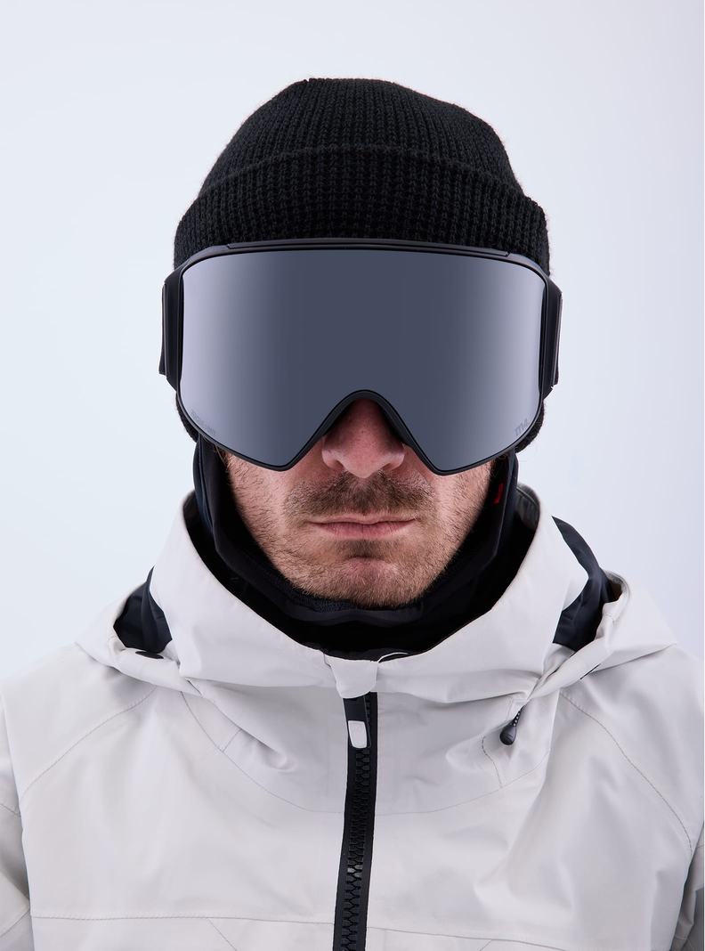 Burton Anon M4 Snapback Goggles (Cylindrical) + Bonus Lens + MFI® Face Mask Skibrillen Herren Orange Schwarz Lila | 893-CRQTLB
