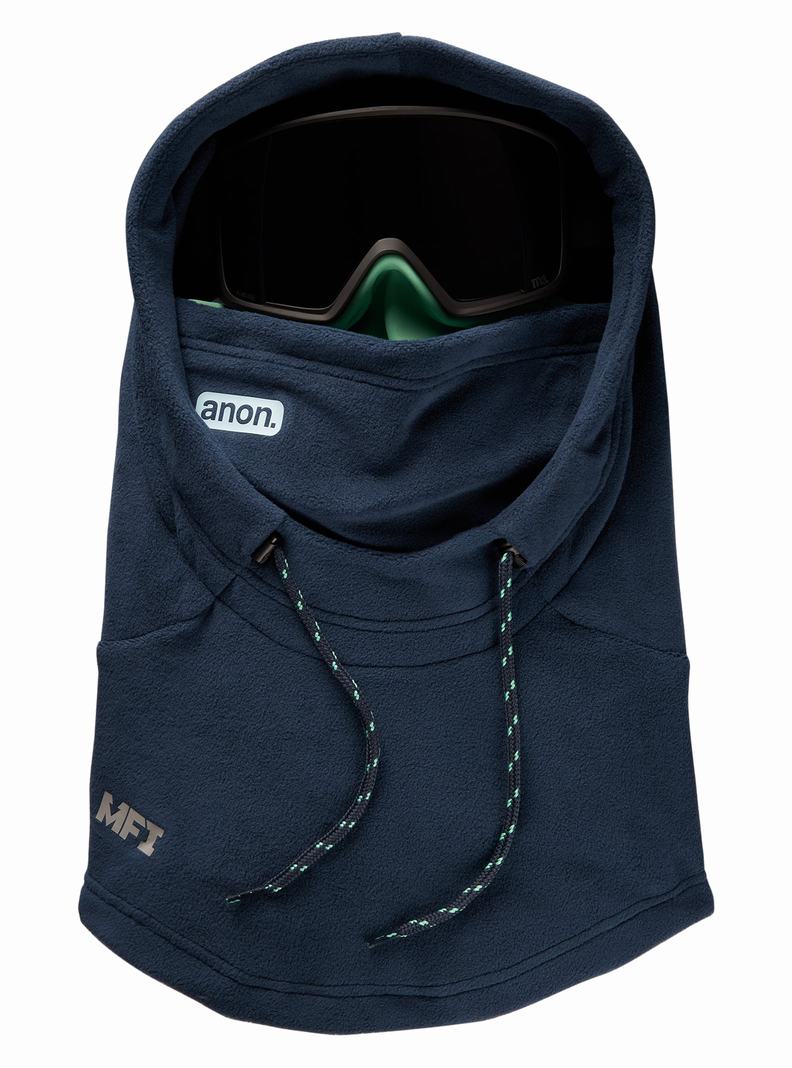 Burton Anon MFI® Fleece Helmet Hood Skimasken Herren Navy | 543-NEVFXB