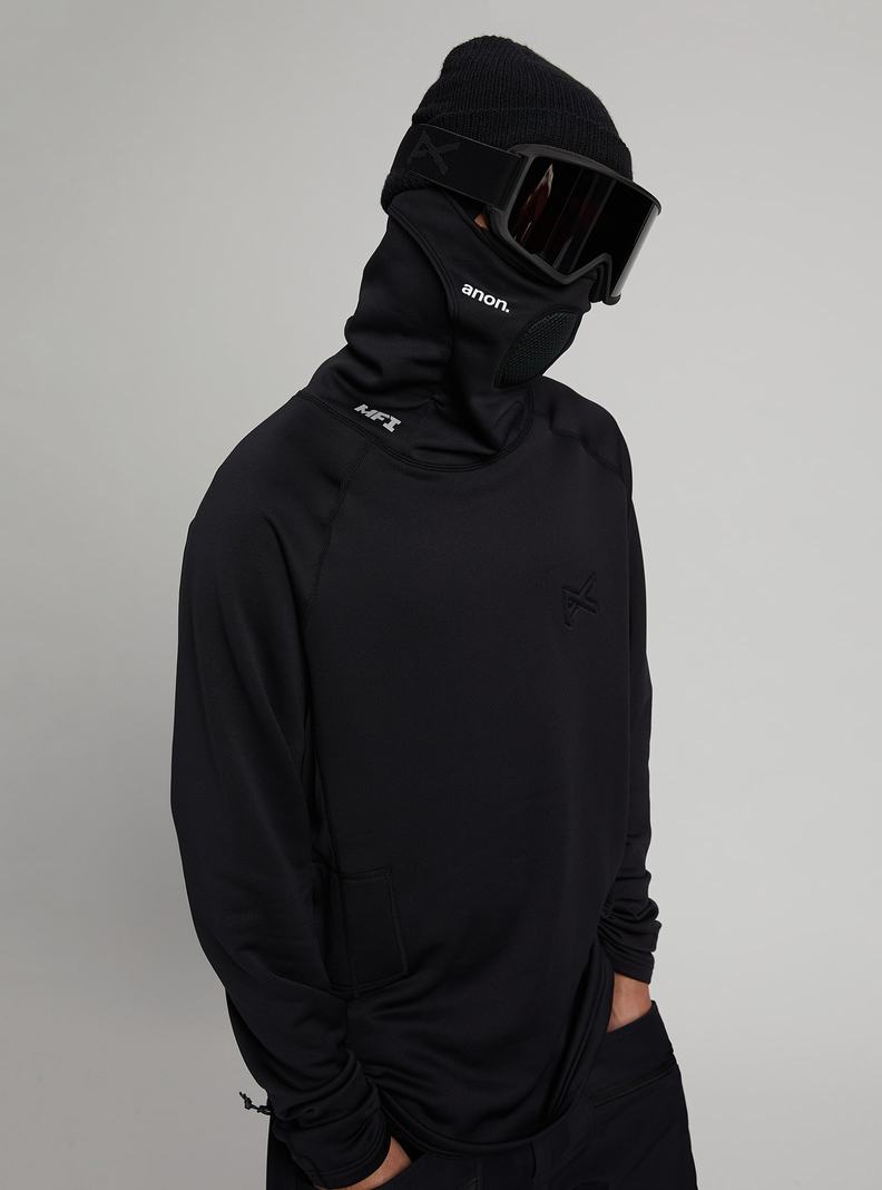 Burton Anon MFI® Power Dry® Long Sleeve Balaclava Hoodie Herren Schwarz | 035-DBEJXV