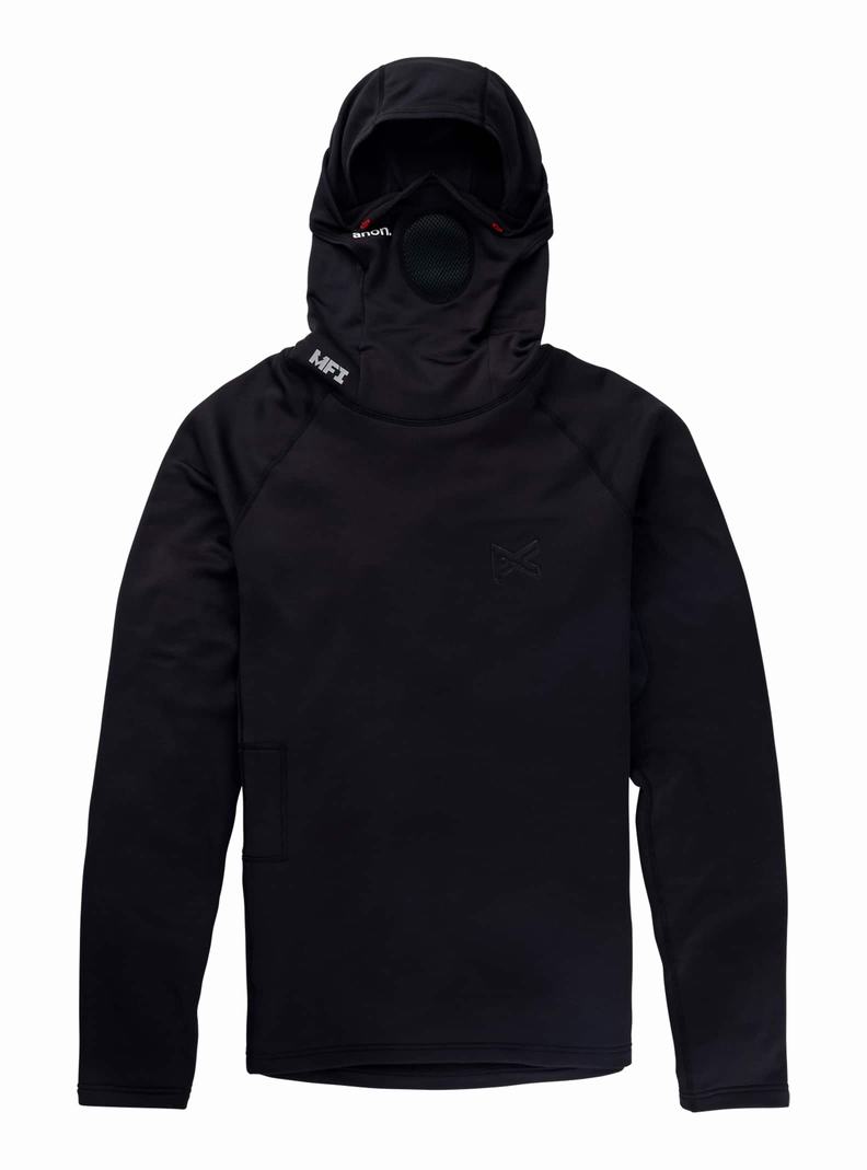 Burton Anon MFI® Power Dry® Long Sleeve Balaclava Hoodie Herren Schwarz | 035-DBEJXV